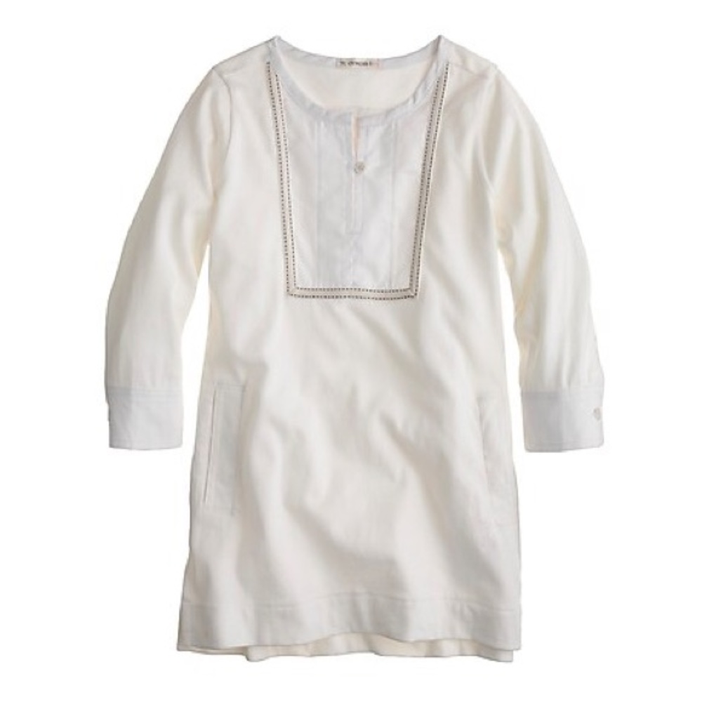 🆕 Crewcuts Girls' bib-front Pocket Tunic Ivory